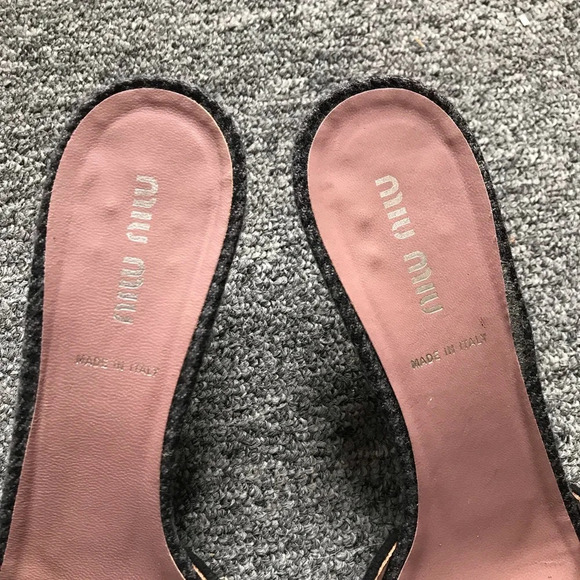 90s Rare Miu Miu Butterfly Sandals Mules, size 38.5 - Picture 4 of 10